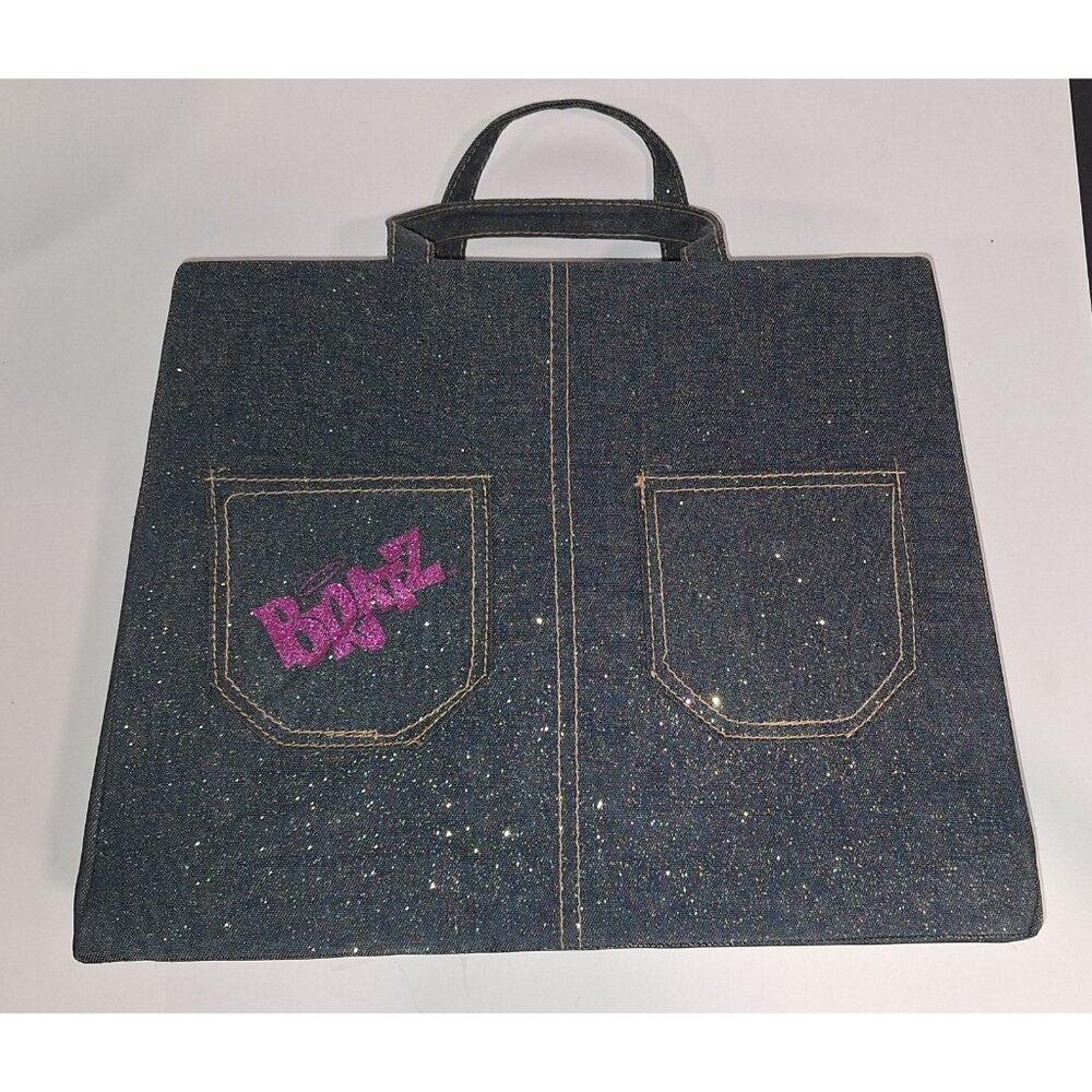 Bratz faux pocket blue jean glittery carrying travel case clothing organizer - Picture 3 of 13